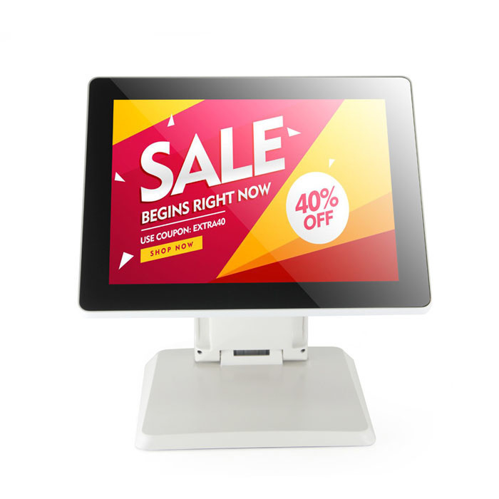 AIO Windows Touch Screen POS System 350cd/M2 With Cash Register And 8 Inch Customer Display